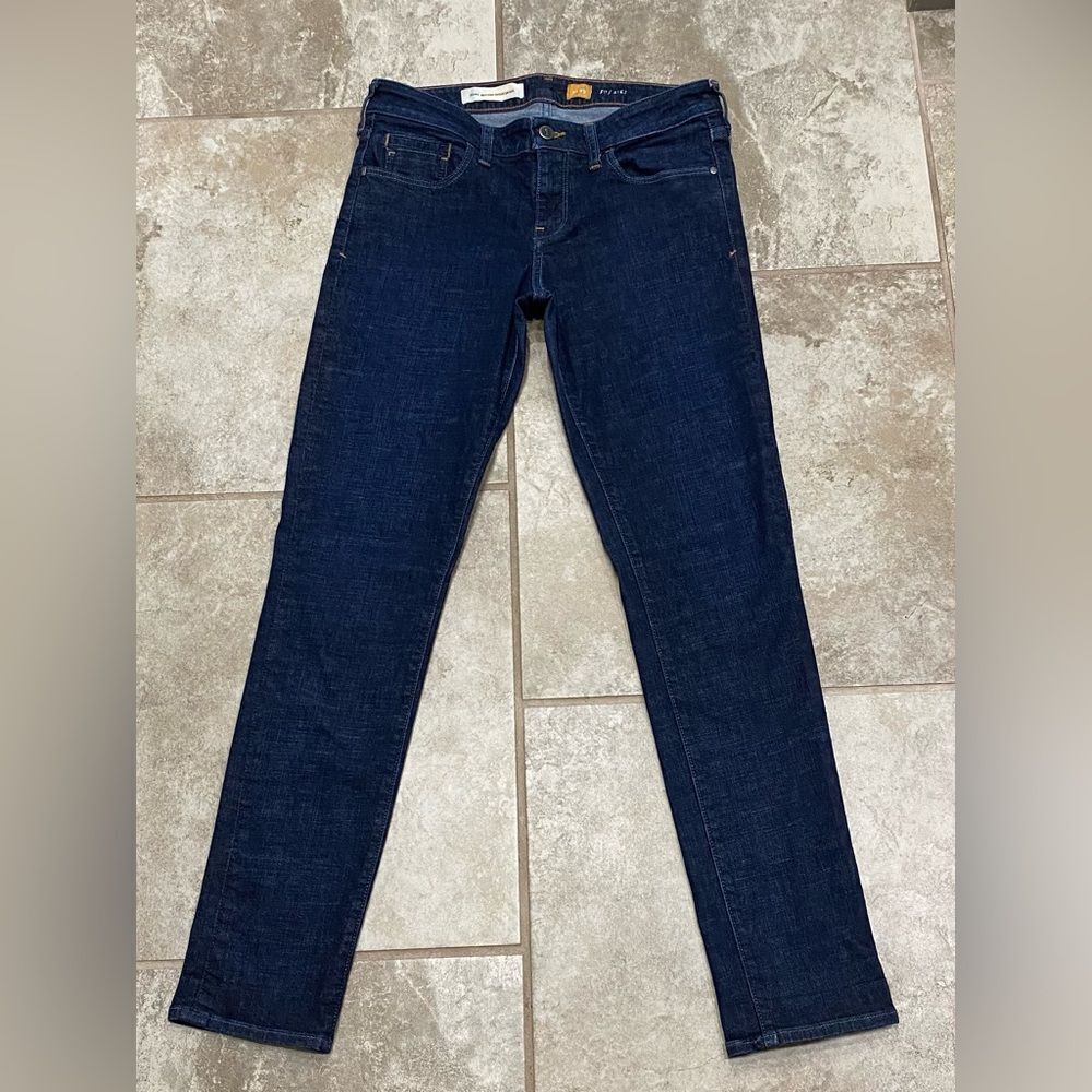 Pilcro Anthropologie Fit/S.TE.T Dark Blue Wash Denim Jeans 29x31 LNWO Tags - Picture 8 of 12